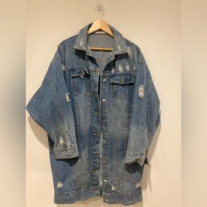 Plus Size Curve 3/4 Denim Jacket